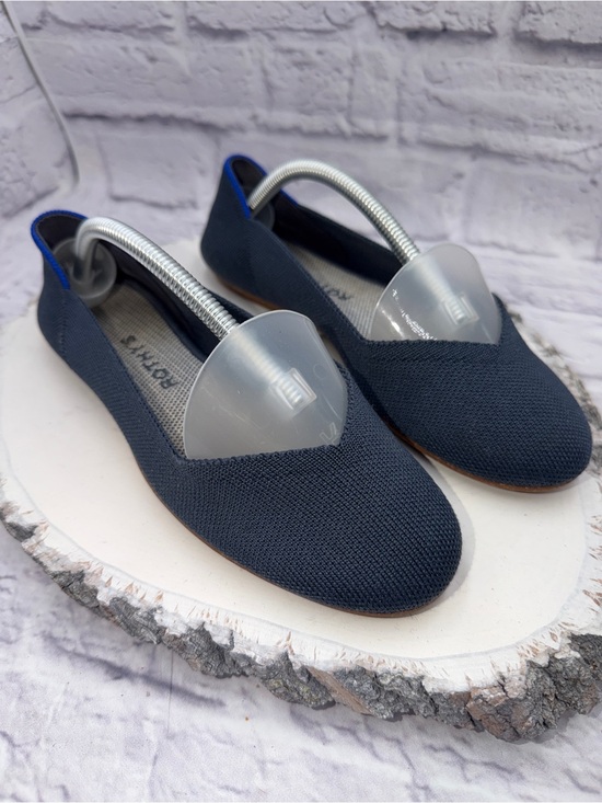 Rothy’s Shoes - Rothy’s The Flat Women Size 7 Blue Knit Slip On Ballet Flat Comfort Casual EUC